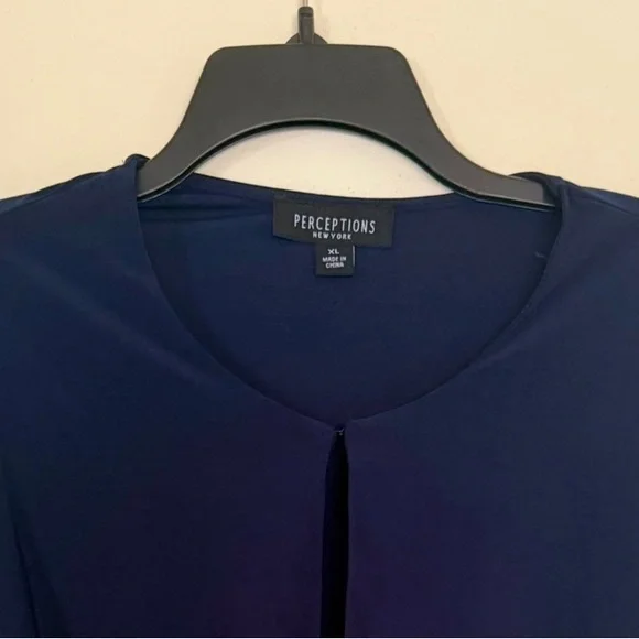 Perceptions Deep Blue Open-Front Bolero, NWT , size XL - Picture 2 of 6